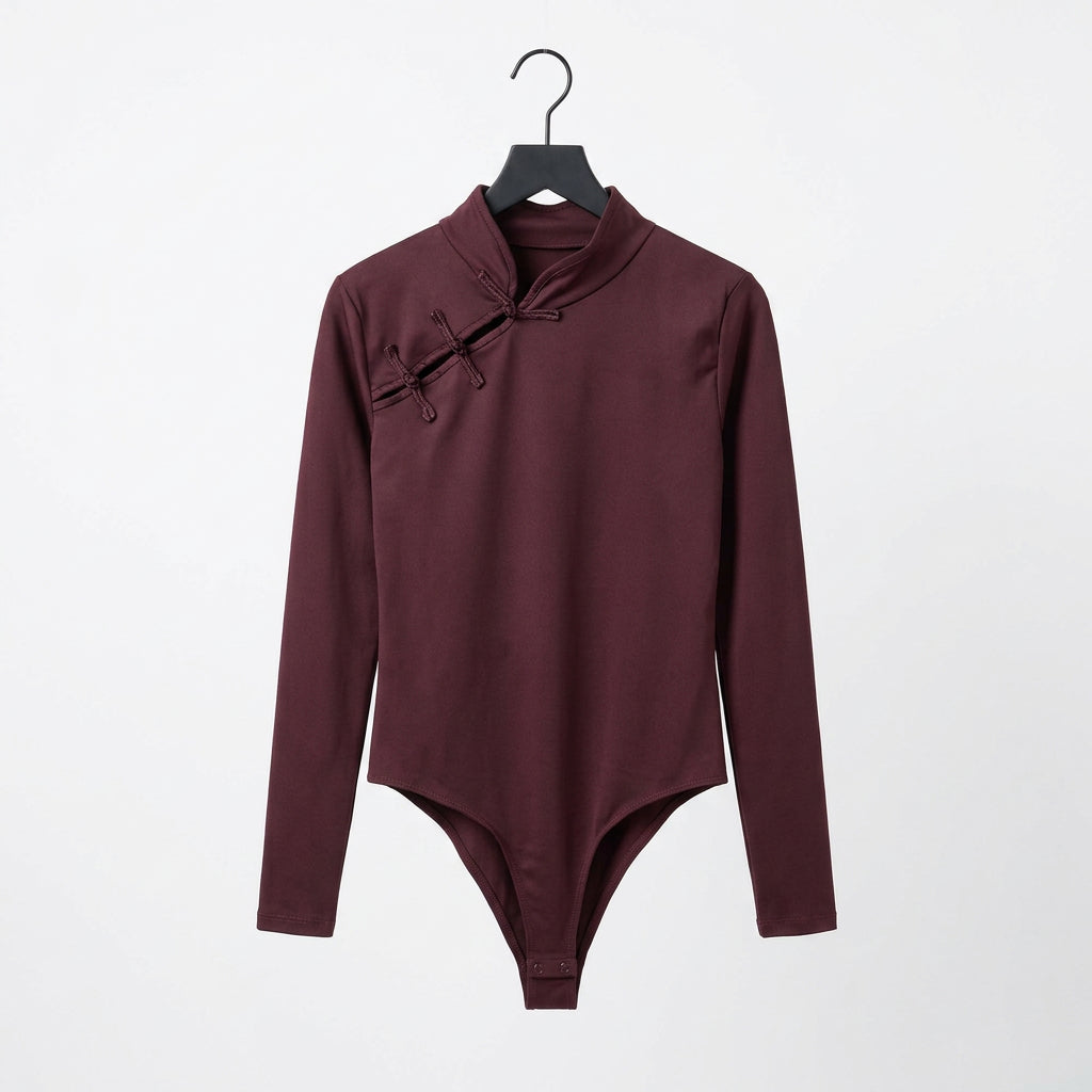 Body coreano con chiusure decorative