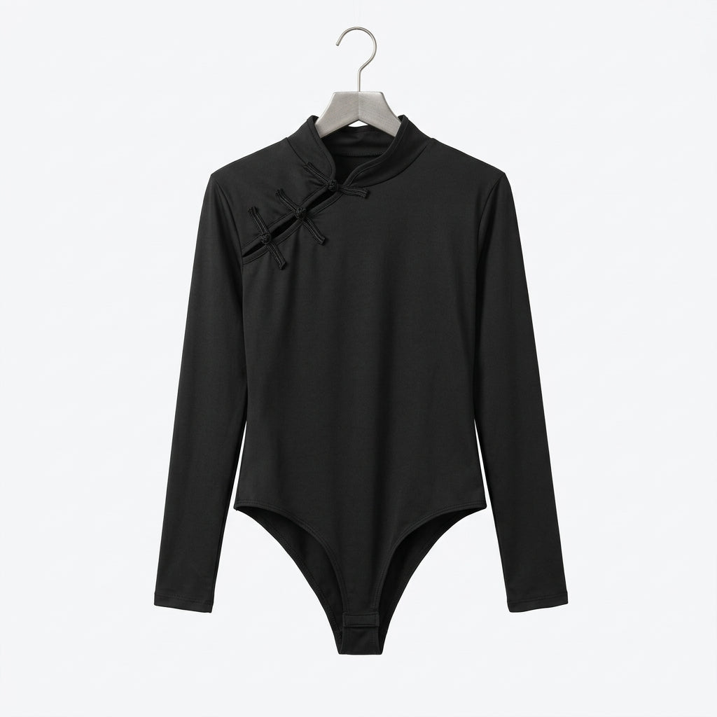Body coreano con chiusure decorative