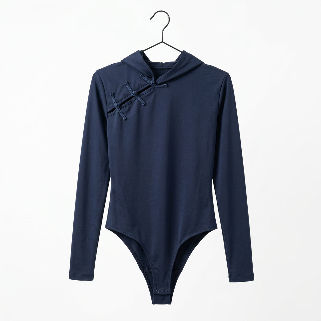 Body coreano con chiusure decorative