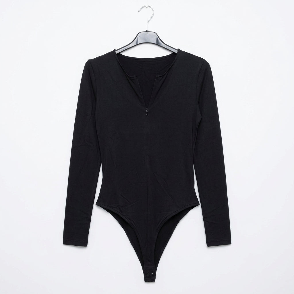 Body con zip frontale