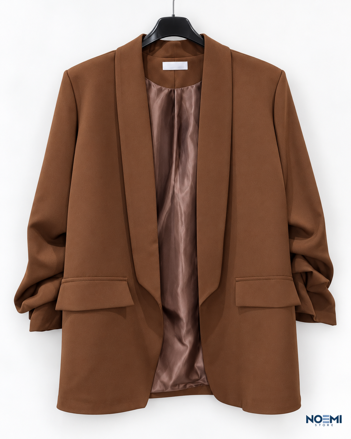 Blazer con manica arricciata