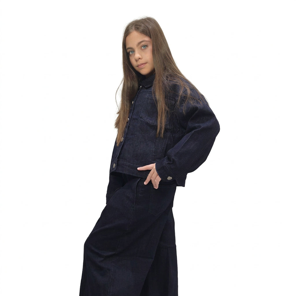 Completo jeans bambina 2 pezzi